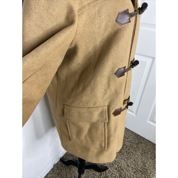 Vintage Mitchell Wool Duffle Coat 70s Toggle Plaid Lined Winter Woman M - Picture 8 of 14